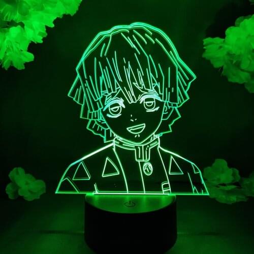 Cute Agatsuma Zenitsu Hologram Lighting Decoration Gift Anime Fans Friends Birthday Xmas LED Sensor Control Lamp Demon Slayer