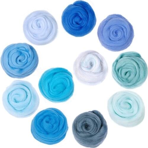 MIUSIE Merino Soft Roving Wool Fibre Needle Felting Natural Collection For Animal Projects Felting Wool DIY Doll Needlework