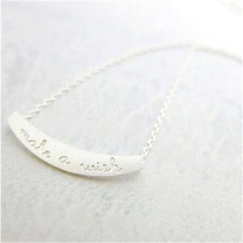 Fashion "make a wish" pendant necklace plated necklace for women
