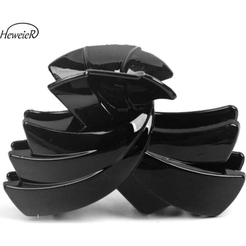 Fashion Girl Women Lady Accessories Black Large Plastic Clip Hair Grip Clamp Claws Pins Comb Holder Headwear Headdress Hairpiece