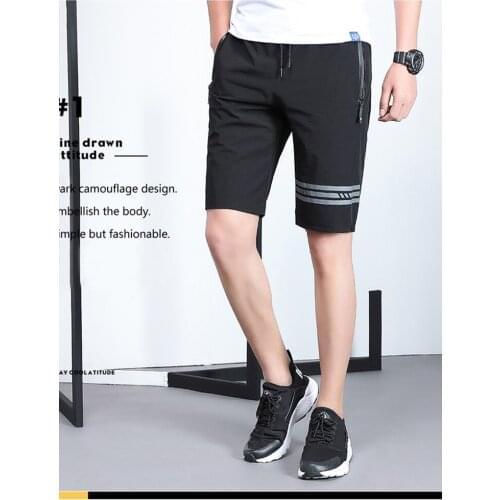 Men Boy Casual Shorts New 2020 Fashion Zip Pocket Loose Elastic Waist Summer Beach Boardshorts Pocket Trousers Cheap On Sale