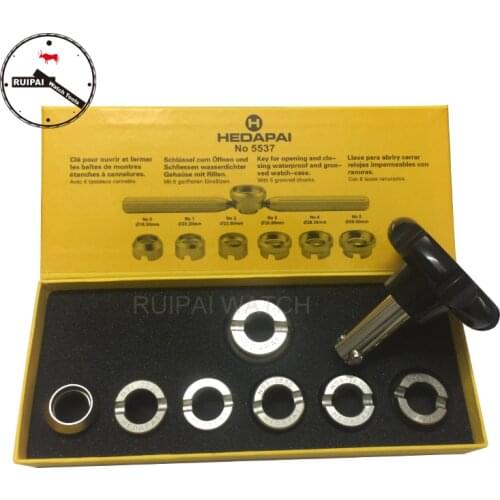 RP-5537 7 size Watch Opener set Stainless Steel Watch Back Case Opener Tool with Opener Wrech