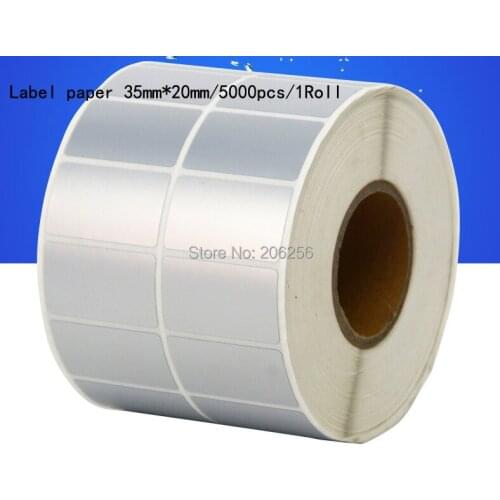 New AIBIER 35x20mm 5000pcs/1Roll Waterproof paper Thermal transfer blank PET barcode Labels PET adhesive printed label sticker