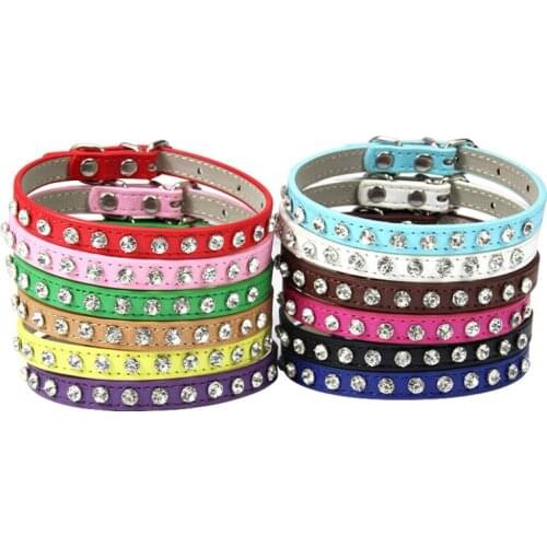 Pet Cats Collar Necklace Adjustable With Rhinestone Soft Strap Pet Product Small Size Chain Pet Supplies
