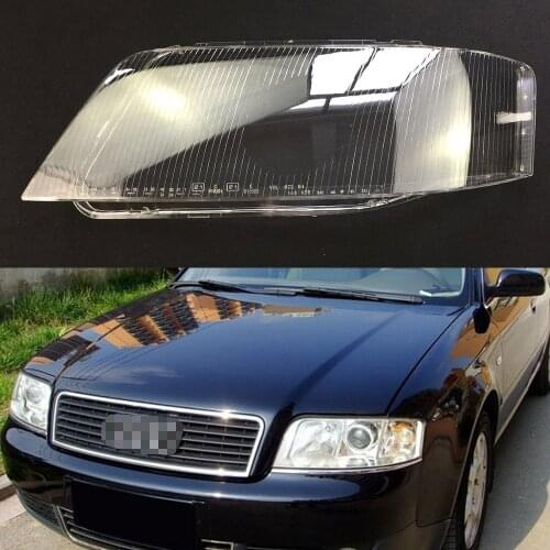 Car Headlight Lens For Audi A6 1999 2000 2001 2002 Car Headlamp Cover Replacement Front Auto Shell Cover