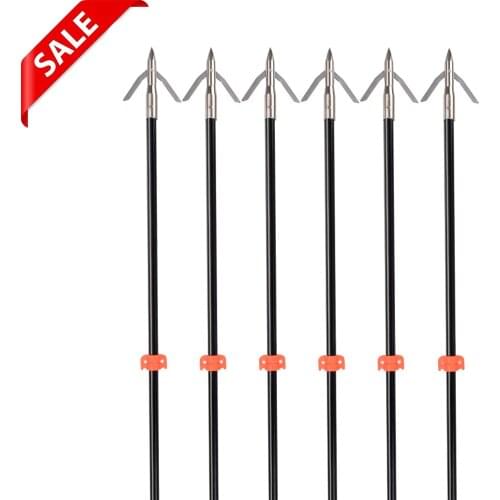 3/6X Fiberglass Bow Fishing Arrows 32" O.D.8mm Fish Arrows Black Solid Shaft рыбалка Outdoor hunting shooting Free Shipping