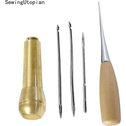 Sewing Tools Needle Awl Canvas Leather Tent Shoes Sewing Awl Taper Leather Craft Needle Kit Repairing Tool Sets Hand Stitching