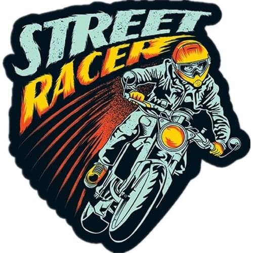S40891# Various Sizes Funny Self-Adhesive Decal Street Racer Car Sticker Waterproof Auto Decors on Helmet Bumper Rear Window