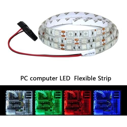 Led Strip Background Light 5050 12V waterproof blue red green white ribbon for PC computer LED Flexible Strip Background Light
