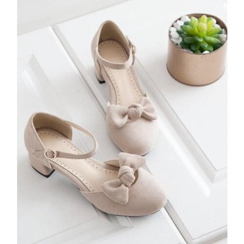 Korean Harajuku Style Mori girl Princess Party Cute Bowknot Round Head Fairy Large Size 32-43 Ms. Lolita Shoes