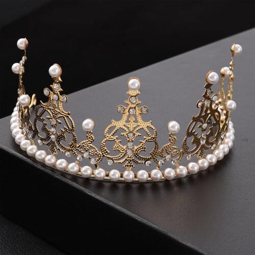 1Pc Wedding Party Decoration Princess Crown Bride Shiny Crystal Headdress Birthday Cakes Decorating Tools Pastry Crown Ornaments