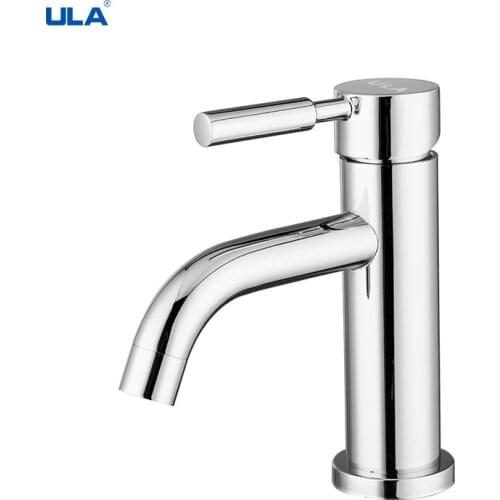 ULA Chrome Faucet Bathroom Washbasin Sink Tap Hot Cold Water Mixer Taps Bathroom Fixture Waterfall Basin Faucet