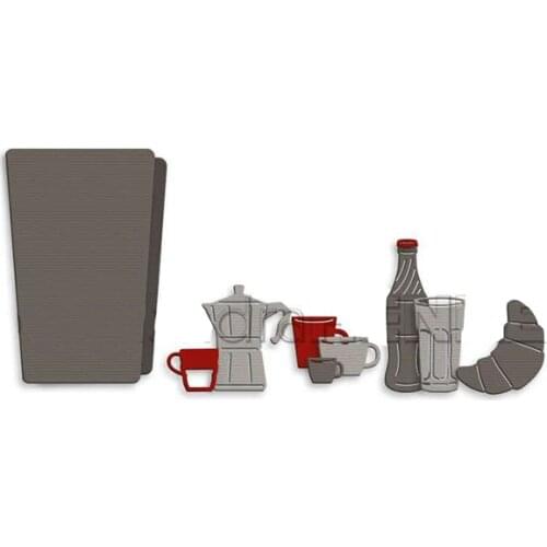 Wine Bottle Coke Bottle Cup Metal Cutting Data Slimline Essentials Scrapbooking Card Stencil Cut Die for Diy Make Albums