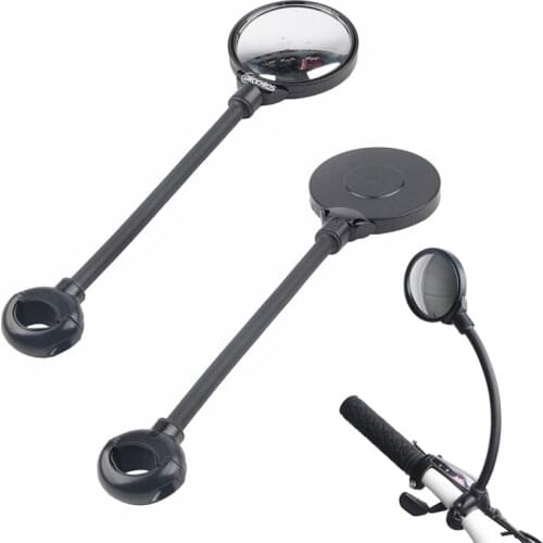 Bicycle Mirror Bike Rearview Convex Mirrors Quality Long Cycle Motorbike Adjustable Soft Hose Handlebar Back Rear View BC0637