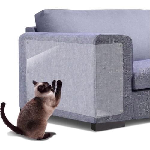 4pcs Pet Cat Scratch Claw Protector Guard Mat Cats Scratching Post Furniture Sofa Claw Pads for Leather Chairs Training Tape