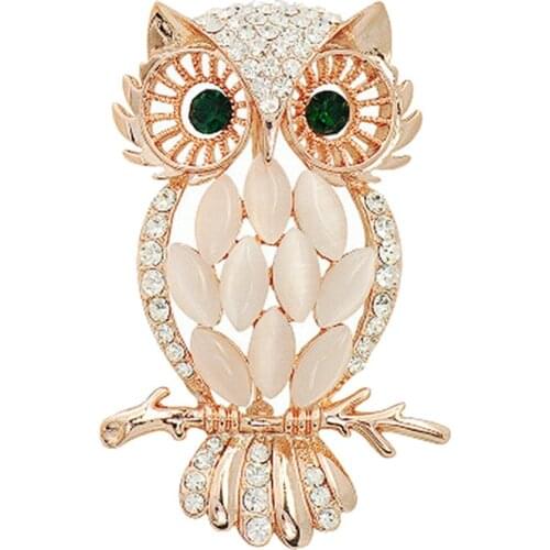 Golden retro brooch brooch womens big owl brooch pin fashion dress accessories cute jewelry