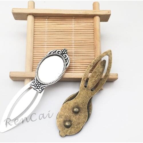10pcs 18X25mm Oval Little Flower Bookmark Handmade Ruler Bookmark Cabochon Cameo Books Marker of Page Student Office Stationery