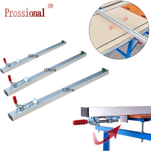 120cm For Flip saw Electric Circular Saw Cutting Machine Aluminum Guide Ruler Fixing Clip Fixture Wood Board clamp Woodworking