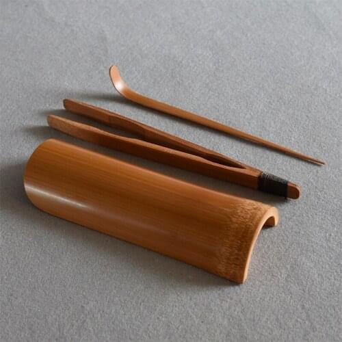 3Pcs Bamboo Wood Tea Set Accessories Delicate Tea Making Tool Kit Practical Tea Ceremony Accessories Chic Teaware Supplies