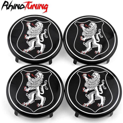 4pcs 68mm Wheel Center Hubcaps Sticker Bavarian lion with Claw Logo Badge Emblem Three-dimensional Pattern For Car Rims