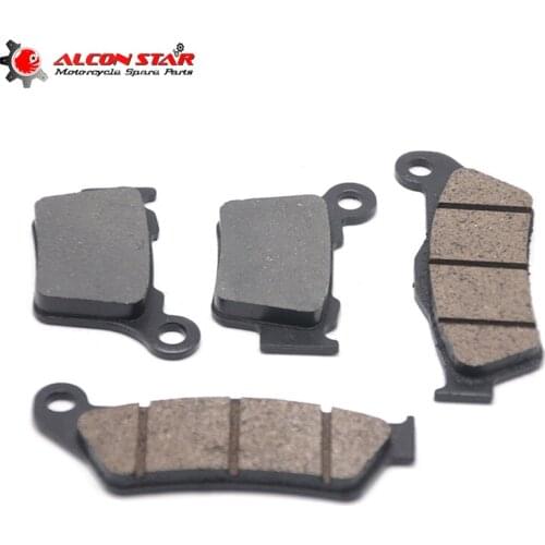 Alconstar 4 Pieces Motorcycle Parts Rear Front Brake Pads For VR250 RX125 Pulsar 180 150 220F BX 250 GX450X Monster 400ie