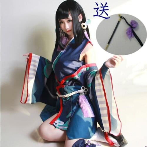Anime Onmyoji Enenra Game Cosplay Costume Kimono Wig Daily Women Carnival Party Uniform Brand New