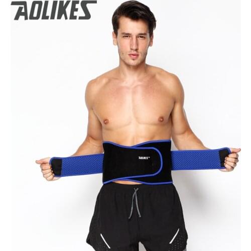 AOLIKES Breathable Sports Pressurized Back Waist Support Plus Size Elastic Fitness Bodybuilding Brace Weightlifting Belt