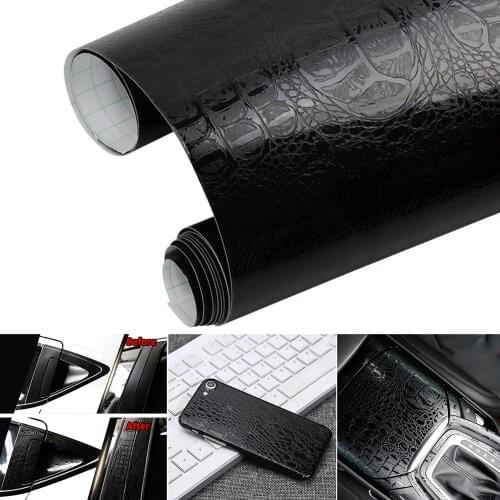 AUTO Interior Sticker 3D Leather Self Adhesive Crocodile Pattern Leather Vinyl Film Waterproof PVC Car Interior Sticker Film