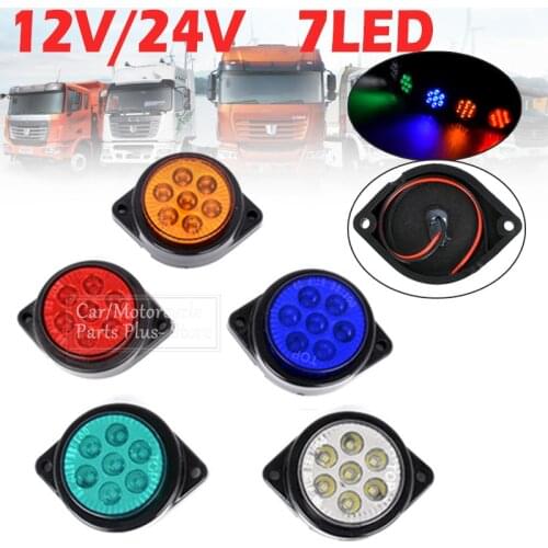 Car Accessories Signal Lights 7LED Work Light Round Car Headlight For Truck Offroad Fog Lamp Night Driving For SUV ATV Headlamp