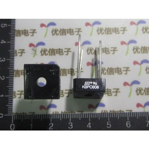 Free shipping KBPC608 bridge rectifier / flat bridge pile 800V 6A / For SEP WTE 6.0A BRIDGE RECTIFIER