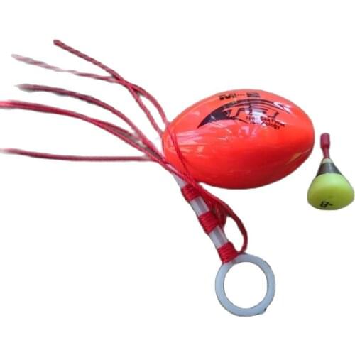 Rock fishing buoy wood float fishing trackle product with connector ocean boat all for fishing accessories supplier 1set