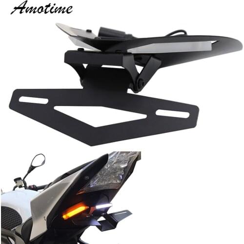 For BMW S1000R S1000RR HP4 2009-2014 2015-2020 Tail Tidy Fender Eliminator Motorcycle License Plate Holder Frame LED Light