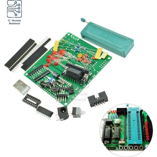 C51 AVR MCU Development Board Set Learning Board Components Self-recovery Fuse 51 Series Microcontroller Module ATmega16