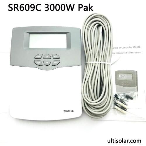 Shuangri SR609C Solar Water Heater Controller 3KW for Compact Thermal Heater System with 20 Meters Cable iSentrol Technology