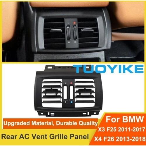 LHD RHD Car Rear Row A/C Air Conditioner Vent Grille Fresh Outlet Panel Replacement Trim Cover For BMW X3 X4 F25 F26 2011-2017