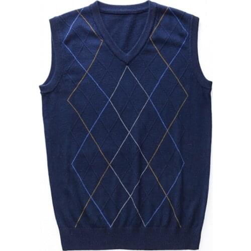Plus sizes warm sweaters vest men sleeveless v neck jumper pullovers mens casual wool jacquard sweater coat fall winter 2019