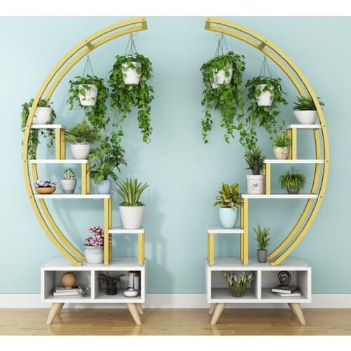 Floor type indoor shelf new family balcony flower stand