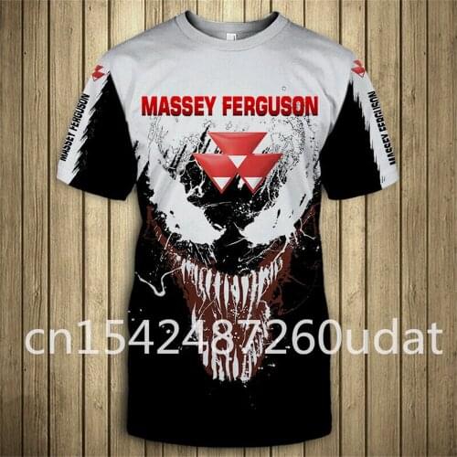 New Massey Ferguson Mens T-shirt Harajuku Casual Round Neck Short Sleeve High Quality 3D Anime Mens Clothing Oversized T Shirt