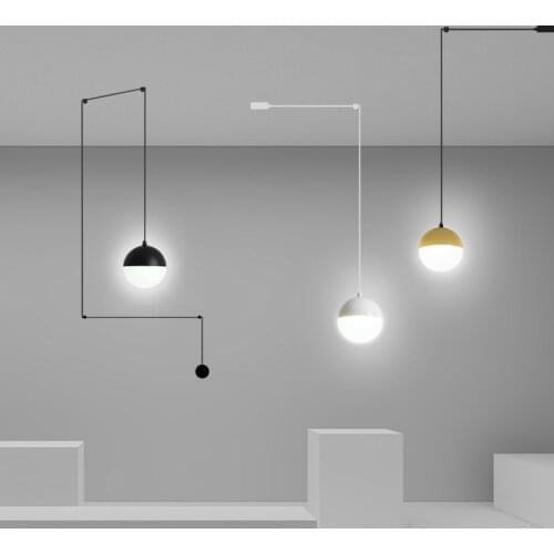 2020 New Acrylic Ball Pendant lights DYI Minimalism Modern led Pendant lamps for living room dining hanging decoration light 9W