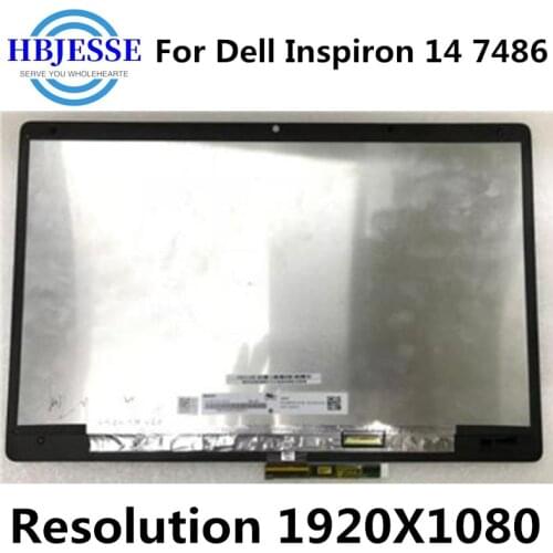 Original 14" FHD 1920*1080 For Dell Inspiron 14 7486 LED LCD Display Screen+ Touch Digitier Glass Assembly Replacement