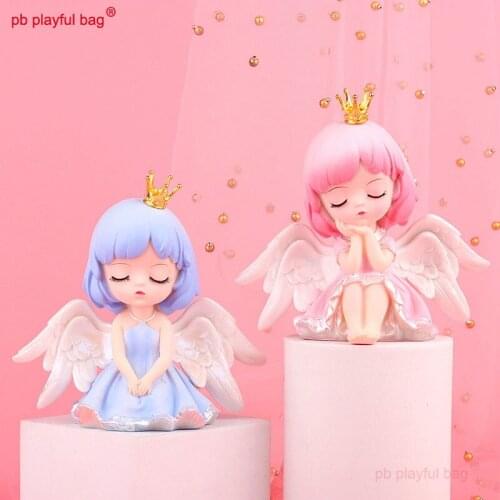 PB Playful bag Lovely Angel Doll Auto accessories INS style model Childrens birthday gift Funny modeling Resin material HG162