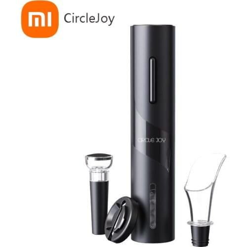 Xiaomi CircleJoy Electric Wine Corkscrew Opener Tin Foil Knife Wine Pourer Stopper 4in1 Set Powerful Torque For Bar Kitchen Tool