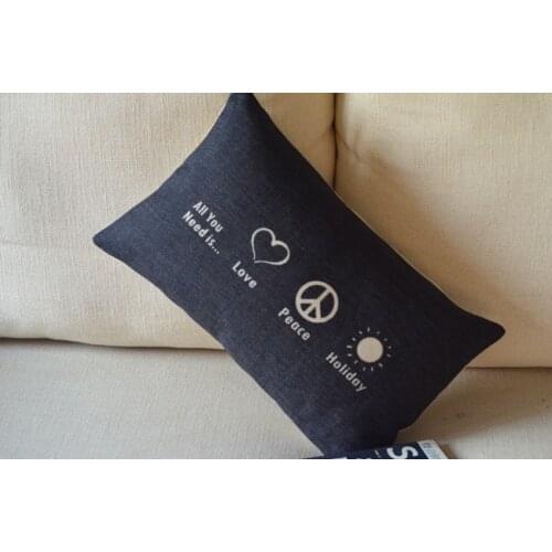 Scandinavian minimalist England Holiday lumbar pillow Linen Pillows Cushion Car Office Cushions Decor 30*50cm