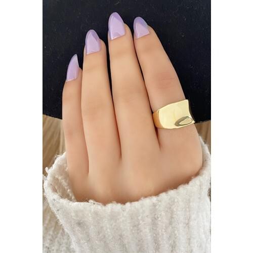 Takıştır Gold Color Metal Adjustable Ring