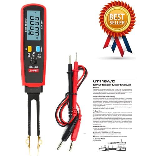 UNI-T UT116C SMD Tester; Resistor / Capacitor / Diode (RCD) Parameter Meter / SMD Digital Multimeter