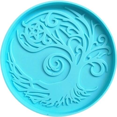 Magic Tree Coaster Epoxy Resin Mold Cup Mat Casting Silicone Mould DIY Crafts Home Decoration Ornaments Making Tool