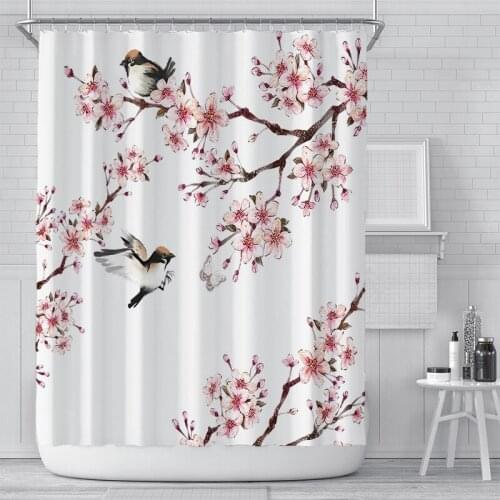 Waterproof Shower Curtain Modern Printed Polyester Bathroom Curtains Mildew Proof With Hook Shower Curtain Bathroom Accessories