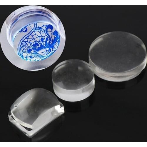1pc Refill Stamping Nail Art Stamper Head For Stamping Plates Clear Jelly Silicone Nail Stamper Head Manicure Nail Art Tool