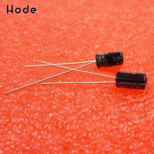 100pcs 10uF 50V 105°C Radial Electrolytic Capacitor 4*7mm