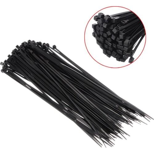 100pcs Self-Locking Nylon Tie 3x200mm Fasten Zip Cable Tie Wire Wraps Strap Nylon Cable Tie Set